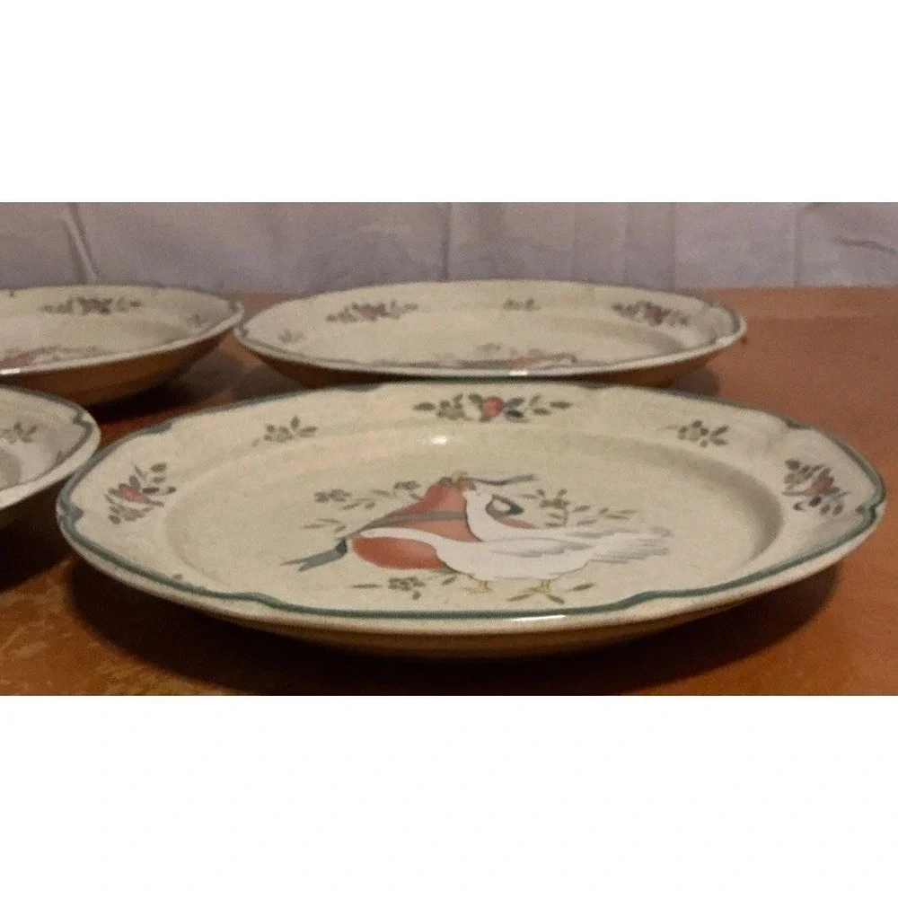 International Tableworks Marmalade Goose Stoneware Salad Plates 7.5
